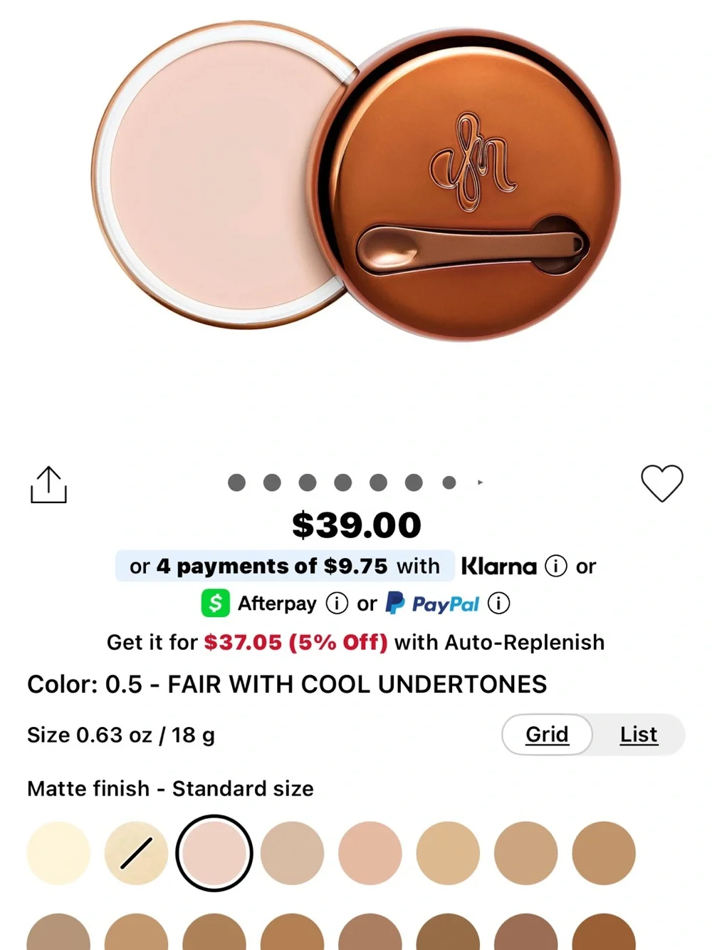 Danessa Myricks Beauty Yummy Skin Fair Cool Undertones Balm Powder Tinted 0.5